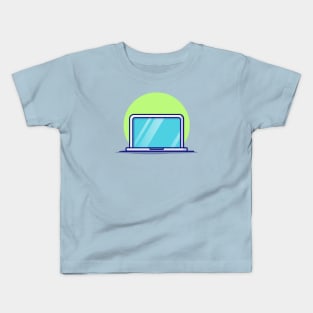 Laptop Cartoon Vector Icon Illustration Kids T-Shirt